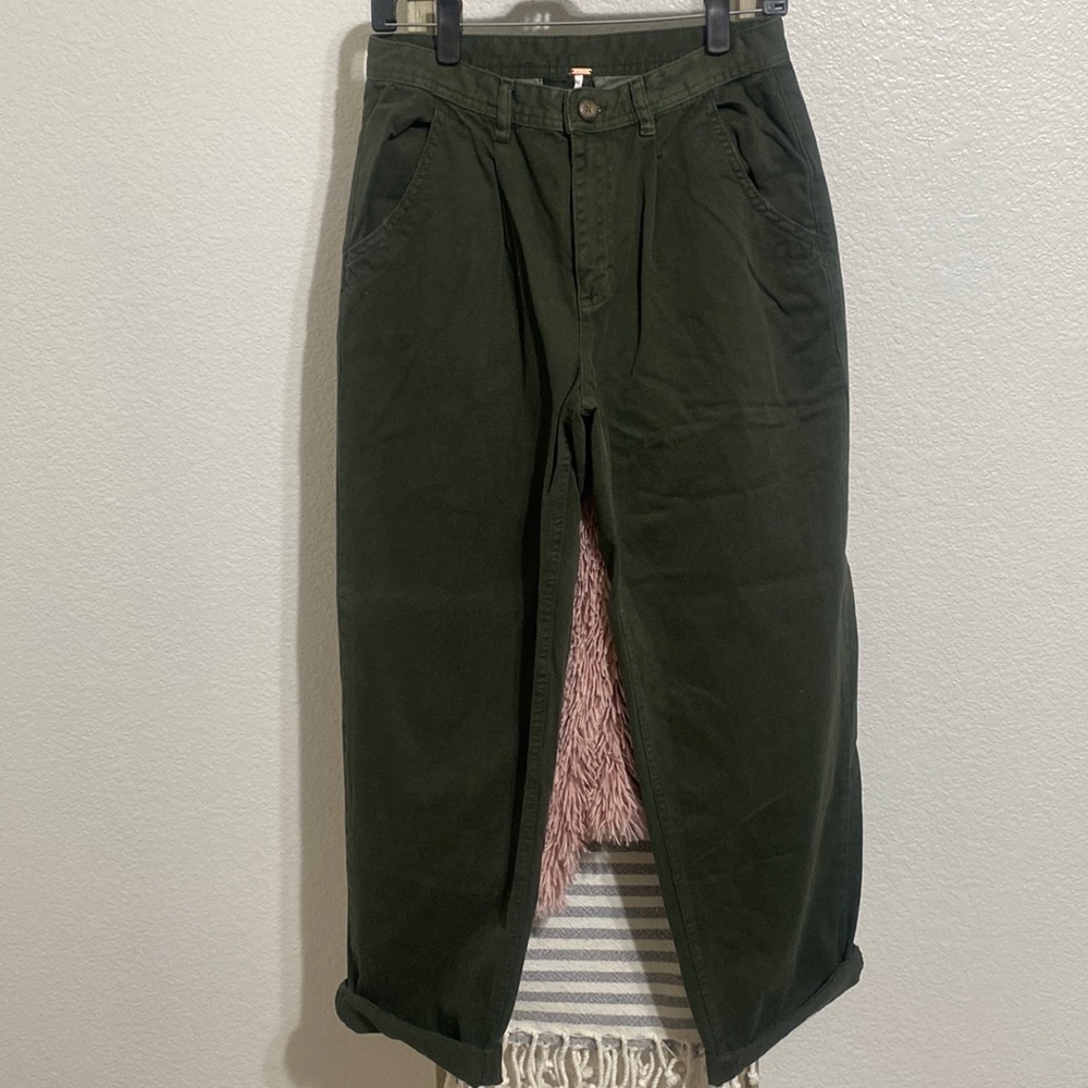 Free People Dark Green Trousers